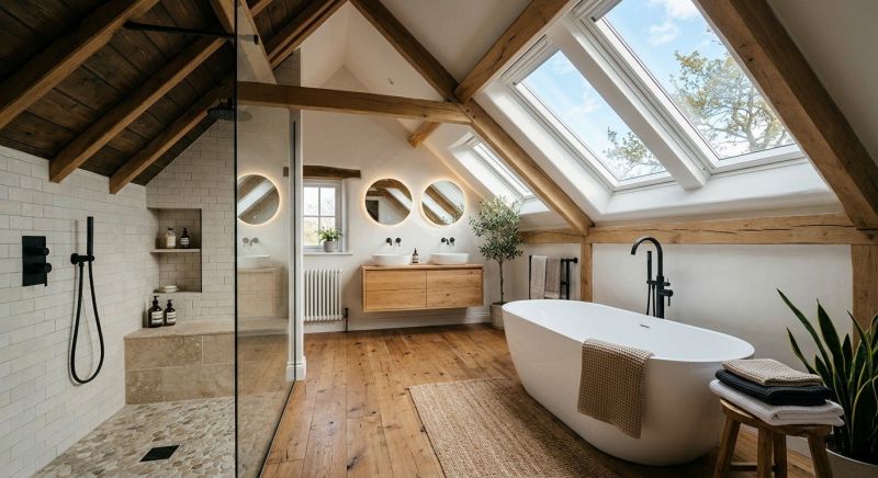 Attic Bathroom Remodeling in Dekalb County, GA